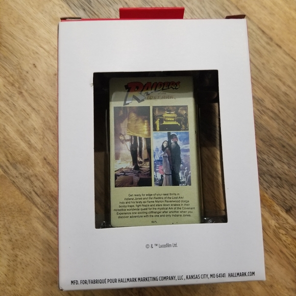 Hallmark Christmas Ornament Indiana Jones Raiders of the Lost Ark Retro VHS box - Picture 3 of 6
